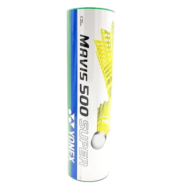 YONEX Mavis 500 Super Nylon Shuttlecock Made in Japan – Pack of 6 (Yellow)