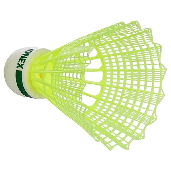 Yonex Mavis 10 Nylon Shuttlecock, Yellow, Pack of 6 | Made in Japan (Green Cap)